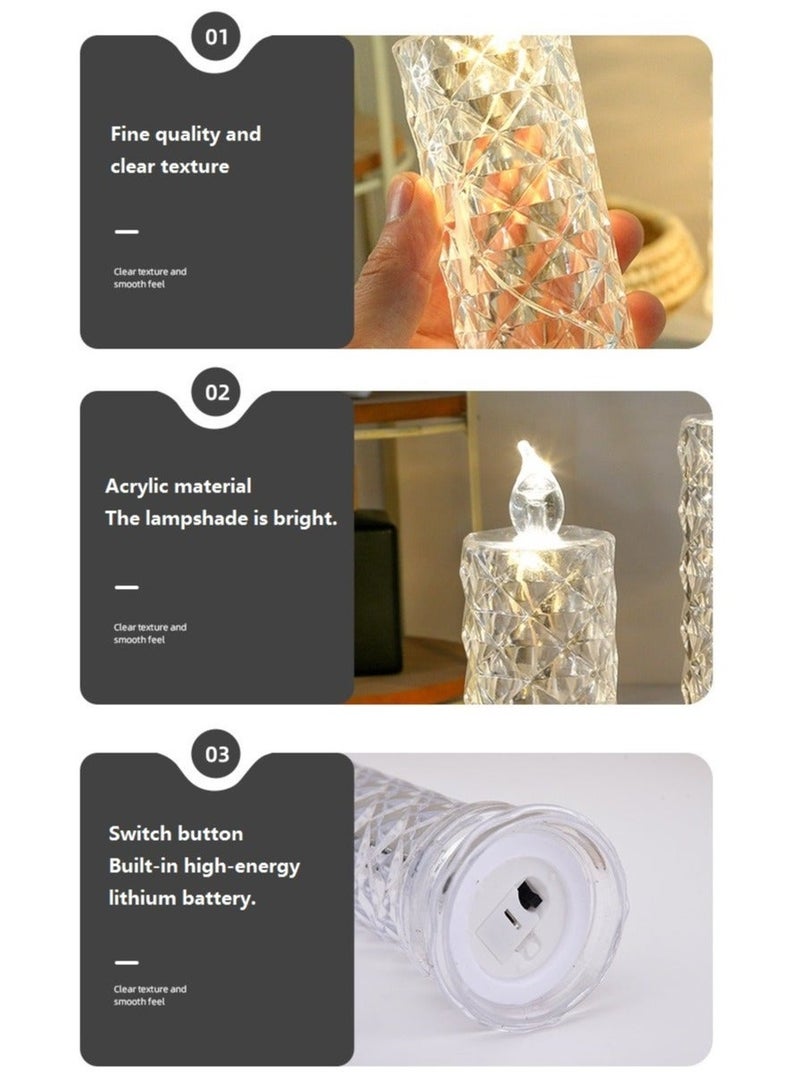 LAIAOCISI 5Pcs LED Rose Fanous Lamp Romantic Candles Flameless Fanoos Tealights Night Lights for Home, Ramadan, Home Decor, Diwali, Deepawali, Festival Gifting - Image 5